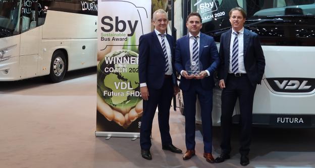 Avec le Futura FHD2, VDL Bus & Coach remporte le prestigieux prix de l'autobus durable de l'année 2020